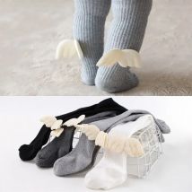 Neue Baby Engel Wings tights Kinder feste Strümpfe für Mädchen Herbst Frühling weiche Baumwolle gestrickt Kleinkind Kinder Strumpfhosen