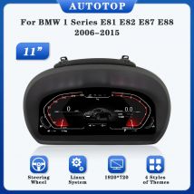 AUTOTOP 11" LCD auto instrument cluster for BMW 1 Series E81 E82 E87 E88 2006-2015,digital Virtual Cockpit speedometer,RPM gauge