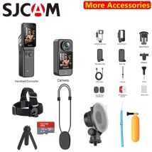 SJCAM C400 Cámara de acción Combo Mejor vídeo deportivo DV 4K 7H Duración de la batería Cámara Vlog con pantalla táctil dual con kits de accesorios Regalos