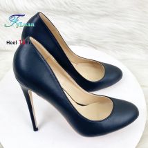Damen Pumps Frühling Herbst Neue Damen Büroarbeit Schwarz High Heels 10CM 12CM Stiletto PU Leder Frauen Runde kappe Einzelnen Schuhe