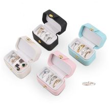 1PCS Kleine Reise Schmuck Box Mini Tragbare Schmuck Lagerung Organizer Fall Schmuck Ring Halten für Mehrere Ring Stud Ohrring