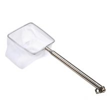 Rete da pesca quadrata per acquario con ventosa Attrezzatura da pesca estensibile con manico lungo per la cattura di accessori puliti per acquari di gamberetti