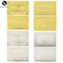 10Pcs/50Pcs/100Pcs Gold Foil Banknote Certificate and Commemorative Coin Certificate Gold Plated Silver Universal Certificate