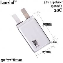 1-12pcs 3.8V Max 4.35V 1300mAh Li-Polymer FAI DA TE 2S 3S 4S Sostituzione Della Batteria di Volo Cella Per DJI Tello Tello EDU Drone 822750