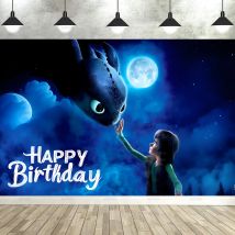 How To-Train Your D-Dragones Birthday Party Backdrop Room Decoration Baby Shower Background Photography Studio Banner Props