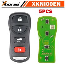5 Stück Xhorse XKNI00EN Draht-Fernbedienungsschlüssel für Nissan Separate 4 Tasten (englische Version), funktioniert mit VVDI MINI Key Tool