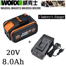 Per batteria al litio Worx 20V 8000mAh ricaricabile WA3551 WA3553 WA3553.1 WA3570 per tutti gli attrezzi elettrici e da giardino WORX