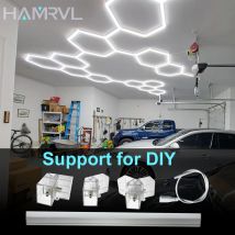 Tubo LED fai da te connettore esagonale cavo accessori per lampada a nido d'ape 110-240V per barbiere officina garage 4s illuminazione carrozzeria auto