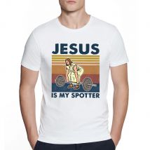 2022 neues Lob lustige Jesus Christus Herren wesentliche lustige Geschenke weiße Neuheit T-Shirt lose Größe Top T-Shirt