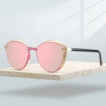KAMMPT Mode Ins Marke Design Shades frauen Retro Metall Rand Fahren Anti UV Sonnenbrille Trendy Spiegel Unregelmäßige Sonnenbrille