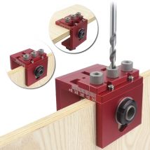 Kit di maschere per tasselli rimovibili 3 in 1 Guida di perforazione Localizzatore di fori Puncher Maschera per fori tascabili per mobili per mobili Strumenti per la lavorazione del legno