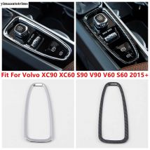 Mittelkonsole Gangschaltung Stall Handbremse Rahmen Pailletten Abdeckung Trim Zubehör für Volvo XC90 XC60 S90 V90 V60 S60 2015–2024