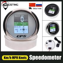 85 mm GPS-Tachometer mit GPS-Antenne für Boot, Auto, Motor, Yacht, TFT-Bildschirm, wasserdichter Kilometerzähler, verstellbare Reise, ODO COG Voltmeter