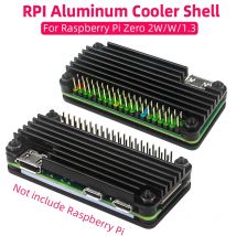Raspberry Pi Zero 2 W Custodia termica in alluminio Guscio blindato con cuscinetto in silicone Dissipatore di calore di raffreddamento passibe per Pi Zero 2W W 1.3