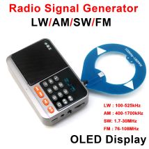 4-Band Radio LW AM SW FM Signal Generator RF Medium wave short wave FM transmitter W Antenna OLED digital display frequency
