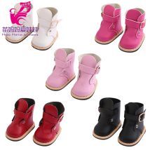 Puppenstiefel für 43 cm geborene Babypuppen, Lederstiefel für 18-Zoll-Puppenschuhe, Zubehör