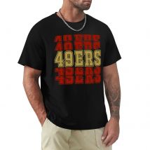 49 ers - 49ers Logo-49ers Geschenke-Geschenk idee 49ers T-Shirt übergroße T-Shirts Mann Kleidung Herren lustige T-Shirts