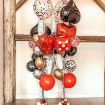 Casino Thema Spielkarten Folie Luftballons Poker Herzen Spaten Clubs Würfel geformte Luftballons Las Vegas Nacht Poker Events Lieferungen