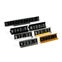 Aluminiumrahmen, Schmuck, Ziffernpreiswürfel, Schild, verstellbare Nummer, Preisschild, Display, Theke, Ständer, Tag, Etikettenset für Einzelhandelsgeschäfte