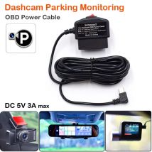 Dash Cam Videocamera Veicolo DVR 24 ore Cavo di ricarica per auto Cavo rigido OBD Mini porta Micro Type-C 5V 3A 3,5 metri con interruttore