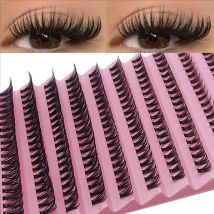MJ Indywidualne rzęsy 8-16mm 200 sztuk Cluster Lashes Naturalny wygląd Mieszana taca DIY Przedłużanie rzęs Objętość Lash Clusters Rzęsy