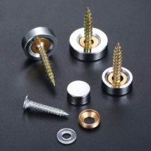 8 Sätze 10/14/16/18mm Zeichen/Werbe nägel dekorative Spiegel Schraub kappe Nägel Schraub abdeckungen mit Schraub scheibe Möbel Hardware
