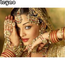 Diy Diamant Malerei Porträt voll quadratisch/rund indische Schönheit 5D Diamant Stickerei von Strass Mosaik Kunst Maske Dame