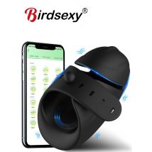 Male Masturbator Adjustable Penis Training Vibrator with APP Control Delay Ejaculation Cock Ring Glans Trainer Sex Toys for Men