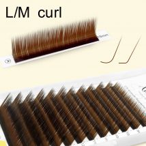Abonnie L M Curl Brown Klassische Einzelwimpern Russische Volumenwimpern