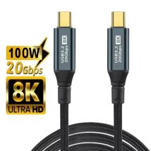 Cavo PD 100W USB 3.2 Gen 2 tipo C a C per iPhone 15 Pro Max MacBook iPad Samsung TV Caricatore dati disco rigido Cavo video 8K 60HZ