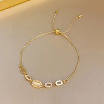 Luxus Elegante Gold Farbe Zirkon Armbänder für Frauen Platz 18 Karat Gold Überzogene Einstellbare Armband 2023 Neue Party Schmuck geschenke