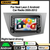 2Din Android 13 RHD Car Radio for Seat Leon 2 MK2 2005 - 2012 Multimedia Player Stereo wireless Carplay GPS RDS 4G Head Unit
