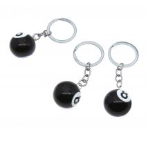 Creative Black 8 Billiards Key Chain Simulated Billiards Key Chain Bag Pendant Event Gifts