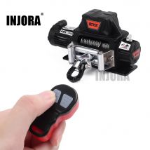 INJORA Metalowa wyciągarka Bezprzewodowy system zdalnego sterowania dla 1:10 RC Crawler Car Axial SCX10 90046 TRX4 TRX6 Gen8 Upgrade Parts