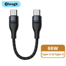 Cavo dati da 0,25 M Cavo dati di ricarica rapida da USB C a tipo C Cavo corto da 66 W Tipo C per iPhone 15 Huawei Samsung Power Bank portatile