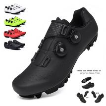 Profesjonalne buty rowerowe górskie MTB z płaskimi blokami SPD, samozaciskowe, duże rozmiary do 47, wyścigowe sneakersy rowerowe męskie.