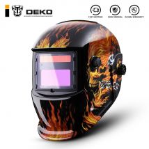 DEKO Auto oscuramento gamma regolabile MIG MMA maschera per saldatura elettrica lente per saldatura casco per saldatrice