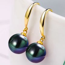 Hot fashion Shell pearl Pearl Earrings White Pearl 18K Gold 925 Sterling Silver Stud Earrings for Women Fine Jewelry Gift
