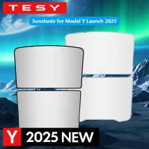 Für Tesla Model Y Juniper 2025, Start-Sonnenschutzdach, nie durchhängend, Nano-Eiskristallbeschichtungen, Wärmeisolationsglas, Innengrau