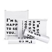 50Pcs Mailing Post Bag White Thicken Express Packaging Bag Self Adhesive THANKS Printing Clothing Courier Toy Storage Organizer