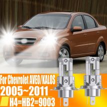 2 stücke H4 HB2 9003 Led Scheinwerfer Canbus Auto Birne High Power Weiß Nebel Licht Diode Lampe 12 v 55 watt Für Chevrolet AVEO/KALOS 2005 ~ 2011