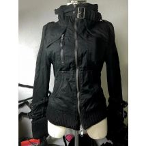 American Vintage Slim Jackets with Hooded Women Casual 2025 Winter Safari Coats Retro Clothing Button Warm Tops Elegant Hooded