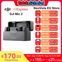 DJI Mic 2 micrófono inalámbrico con cancelación de ruido inteligente, grabación interna flotante de 32 bits, sonido optimizado, rango de 250m