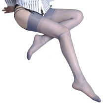 Vintage Non-elastic Sexy Thigh High Stockings For Women 5D Thin Nylon Stockings See Through Sexy Lingerie Female Long Medias