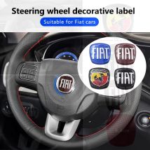 Naklejka na kierownicę samochodową 3D 44mm z akrylu, emblemat na kierownicę, naklejka na wnętrze samochodu, akcesoria samochodowe do FIAT Abarth