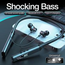 EARDECO 100 ore di resistenza Bluetooth Cuffia Bass Cuffie senza fili Stereo Sport Auriculares Auricolare Bluetooth Cuffia Microfono