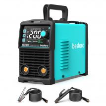 bestarc Saldatore a stick 200A ARC TIG 220V Display digitale Controllo sinergico Saldatore MMA portatile con avviamento a caldo, forza dell'arco e VRD