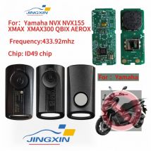 JINGXIN Yamaha Chiave per auto telecomando moto 315/433 MHz ID49 chip per AEROX JAUNS QBIX XMAX NVX SKEA71-03 Lama non tagliata