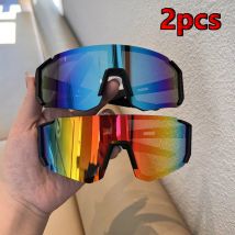 1/2 pezzi occhiali da sole da ciclismo donna UV400 protezione per gli occhi antisabbia occhiali da sole sport all'aria aperta protezione occhiali anti radiazioni lente