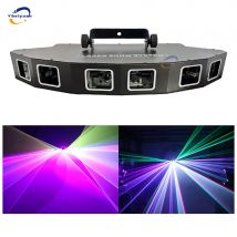 Disco-Lüfterförmiger 6-Linsen-Vollfarb-Scanning-Laserprojektor DMX512 RGB Bühneneffekt Laserlicht DJ Disco Party Dance Floor Bar